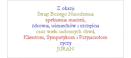 Wesołych Świąt Bożego Narodzenia