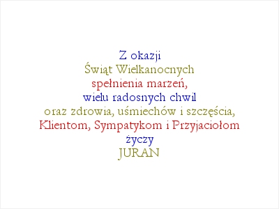 JURAN - Życzenia - Wesołych Świąt Wielkanocnych