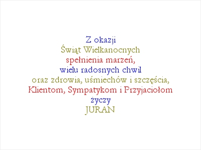 JURAN - Życzenia - Wesołych Świąt Wielkanocnych