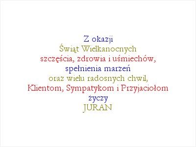 JURAN - Życzenia - Wesołych Świąt Wielkanocnych