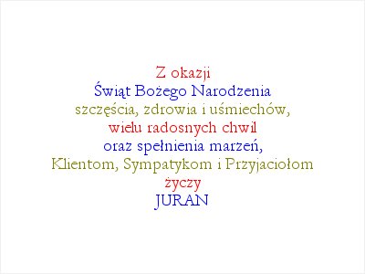 JURAN - Życzenia - Wesołych Świąt Bożego Narodzenia